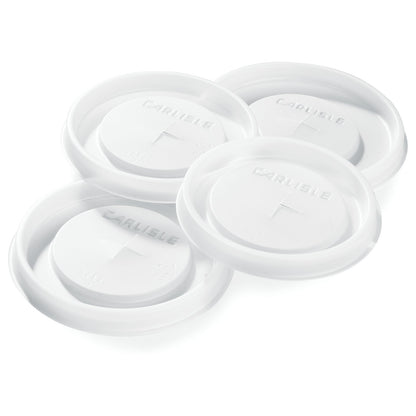 Carlisle 5506L30 Translucent Disposable Lid Fits for 5506 9.5 oz Stackable Tumbler (1000/cs)