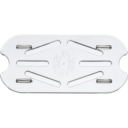 Carlisle 1033507 1/9 Size Clear Polycarbonate StorPlus Food Pan Drain Grate