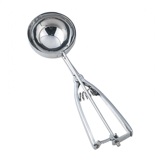 Omcan 34851 3 1/4 oz #12 Stainless Steel Squeeze Handle Ice Cream Scoop Disher