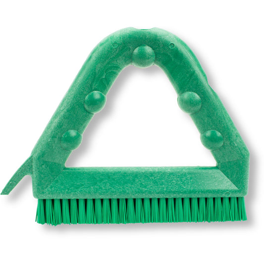 Carlisle 41323EC09 9" Green Spart Color Coded Tile and Grout Brush