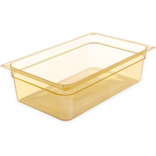 Carlisle 10402B13 Full-Size Amber High Heat Plastic StorPlus Food Pan