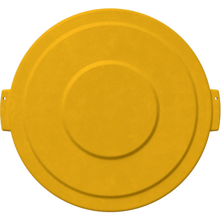 Sparta 84103304 32 Gallon Yellow Round Polyethylene Bronco Waste Bin Trash Container Lid