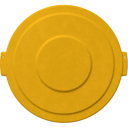 Sparta 84103304 32 Gallon Yellow Round Polyethylene Bronco Waste Bin Trash Container Lid