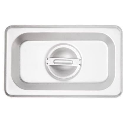 Carlisle 607190C 1/9 Size Stainless Steel DuraPan Steam Table Hotel Pan Handled Cover