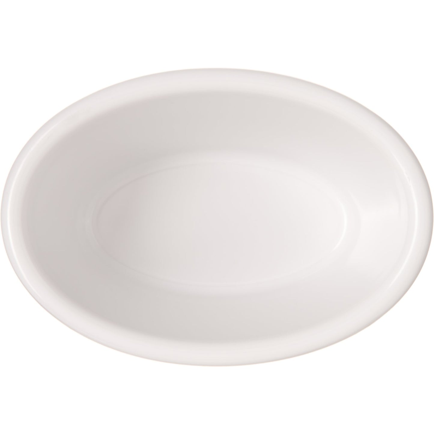 Carlisle S31442 4 oz Bone Oval Melamine Smooth Ramekin