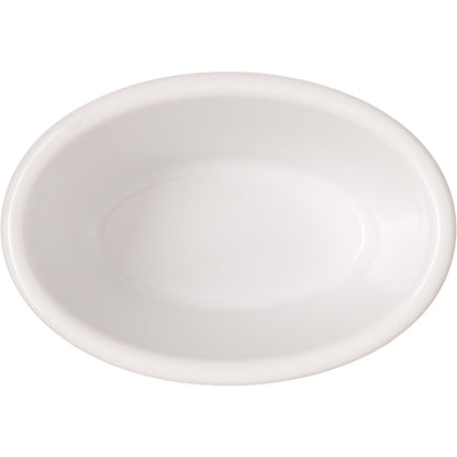 Carlisle S31442 4 oz Bone Oval Melamine Smooth Ramekin