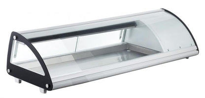 Omcan 43223 1.5cu.ft. / 42L 45" Curved Glass Refrigerated Sushi Showcase