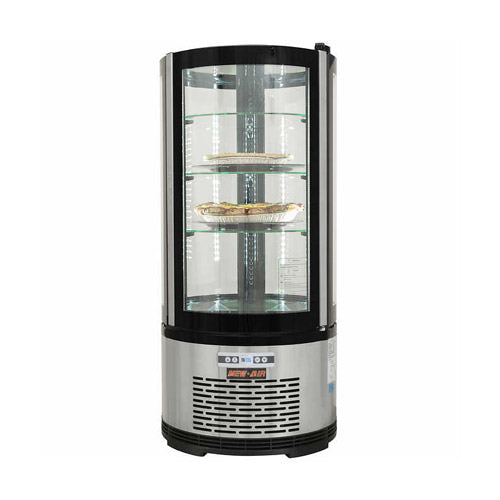 New Air NDC-010-RD 100L 19" Round Stainless Steel Display Case