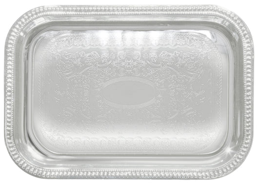 Winco CMT-1812 18" Chrome-Plated Serving Tray