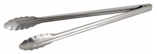 Winco UT-16HT 16" Stainless Steel Utility Tong, Extra Heavyweight