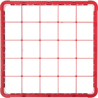 Carlisle RE25C05 Red 25-Compartment Polypropylene OptiClean Divided Glass Rack Extender 1.78"