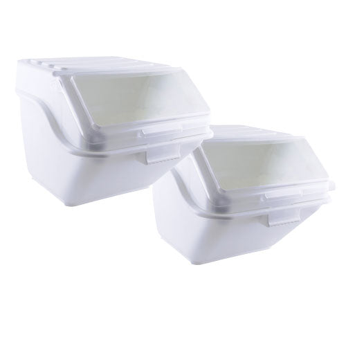 Omcan 80989 47.7 L Shelf Ingredient Bin with Scoop - Set of 2