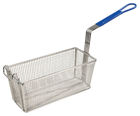 Winco FB-20 13-1/4" x 5-5/8" x 5-5/8" Fry Basket, Blue Handle