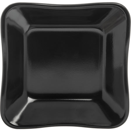 Carlisle 793403 8.5 oz 5-1/2" Black Square Melamine Scalloped Dish/Inset