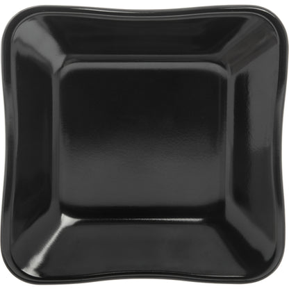 Carlisle 793403 8.5 oz 5-1/2" Black Square Melamine Scalloped Dish/Inset