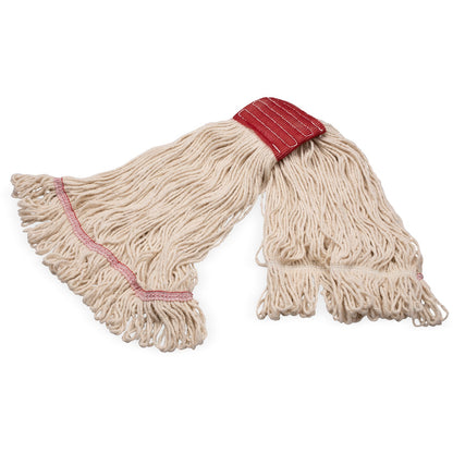 Carlisle 369125G00 Large Natural Grease Release Looped-End Mop w/ Red Band