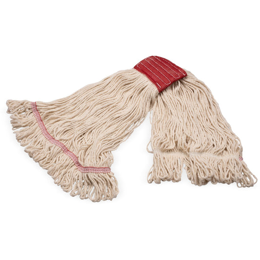 Carlisle 369125G00 Large Natural Grease Release Looped-End Mop w/ Red Band