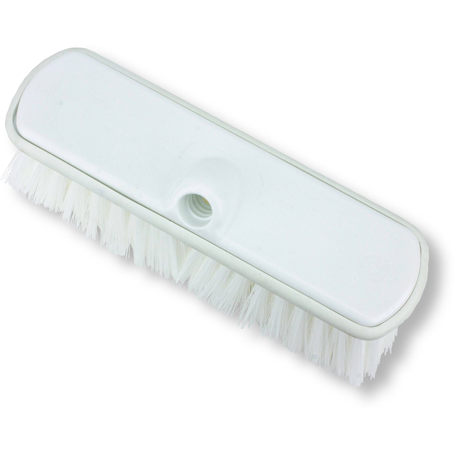 Carlisle 40050EC02 9.5" White Color Coded Flo-Thru Brush with Protective Bumper