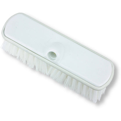 Carlisle 40050EC02 9.5" White Color Coded Flo-Thru Brush with Protective Bumper