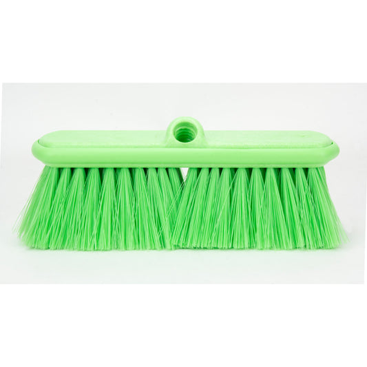 Carlisle 40050EC75 9.5" Lime Color Coded Flo-Thru Brush with Protective Bumper