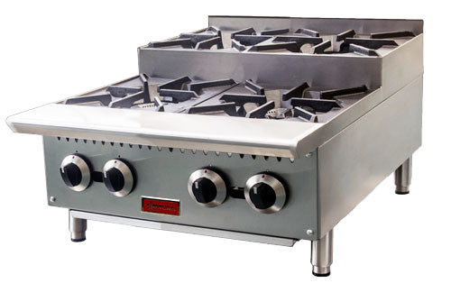 Omcan 47383 24" Four Burner Step Up Hot Plate