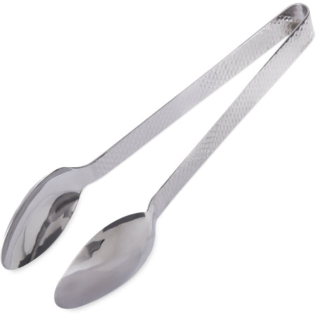 Carlisle 60211 12" Stainless Steel Terra Tong - Hammered Mirror Finish