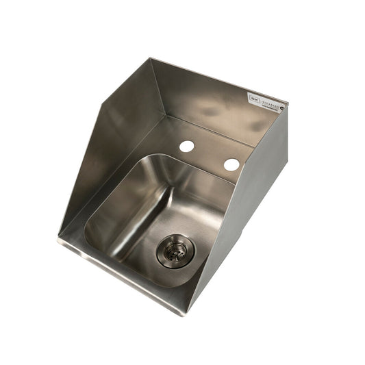 BK Resources DDI-0909524S One Compartment Stainless Steel Drop-In Sink w/Side Splashes 9L x 9W x 5D Bowls