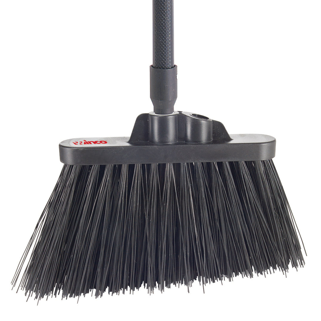 Winco BRAU-9K-H Black Bristles Heavy Duty Angle Broom Set