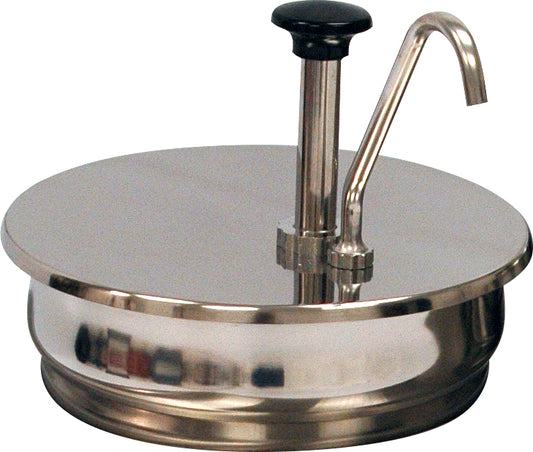 Winco 56752 Stainless Steel Benchmark Condiment Pump for 7 Quart Inset Pan