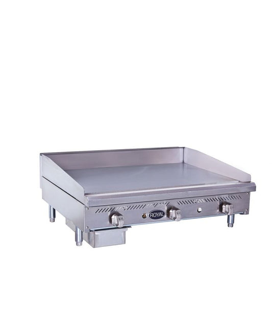Royal RMG-48-NAT 48" Manual Four Burner Heavy Duty Natural Gas Griddle