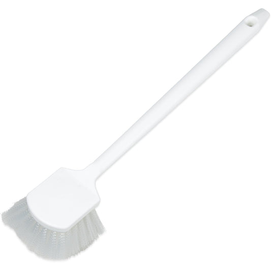 Carlisle 4050000 20" x 3" White Sparta Utility Brush With Medium Stiff Nylon Bristles