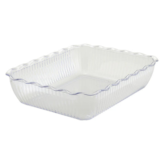 Winco CRK-13C 13" x 10" x 3" Clear Deli Crock