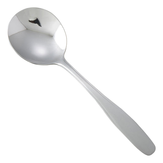 Winco 0008-04 Manhattan Bouillon Spoon, 18/0 Heavyweight