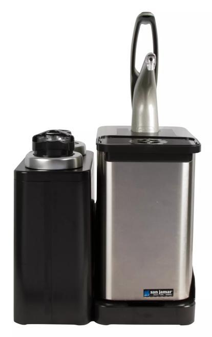 San Jamar MODP4900CC 17" x 12.5" x 22.75" Black Stainless Steel Modular Condiment Dispenser Pump
