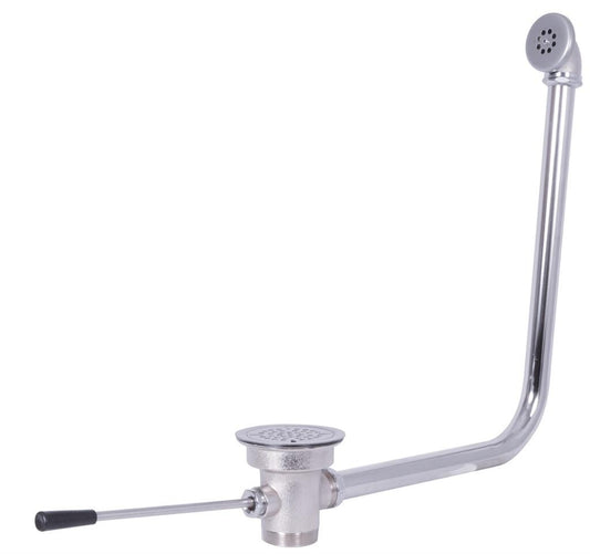 BK Resources BK-SLW-1O Brass Lever Waste Valve, Straight Drain With Overflow, 3-1/2" Sink Opening