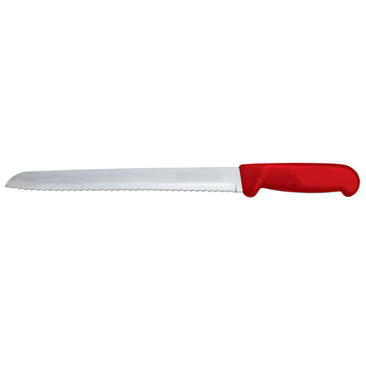 Omcan 12622 8-inch Red Polypropylene Handle Slicer Narrow Blade Knife