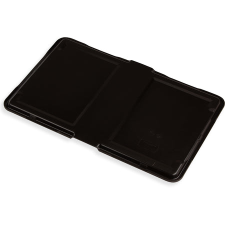 Carlisle DXSC1531004 13" x 21" Black Fiberglass Thermal Aire III Antimicrobial Meal Tray