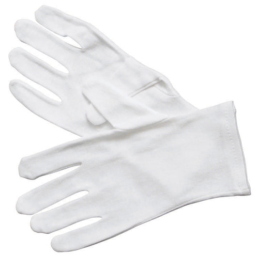 Winco GLC-L Large White Service Gloves (6 Pairs)