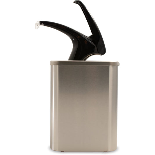 San Jamar P4900BK Black Countertop FrontLine Pump Universal Box