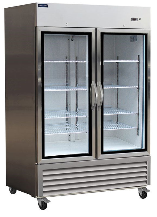 Bishop B54RG 54.4" Double Glass Door Refrigerator