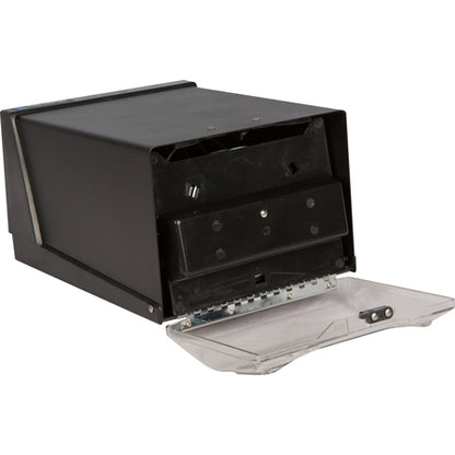 Carlisle H3001CLBK 300 Napkin Clear/Black Polycarbonate Countertop Classic Napkin Dispenser, Fullfold