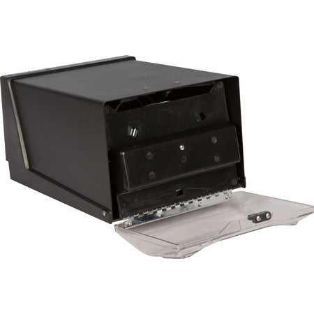 Carlisle H3001CLBK 300 Napkin Clear/Black Polycarbonate Countertop Classic Napkin Dispenser, Fullfold
