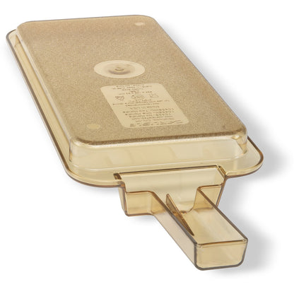 Carlisle 10458H13 1/3 Size Amber High Heat Plastic StorPlus Food Pan with Handle