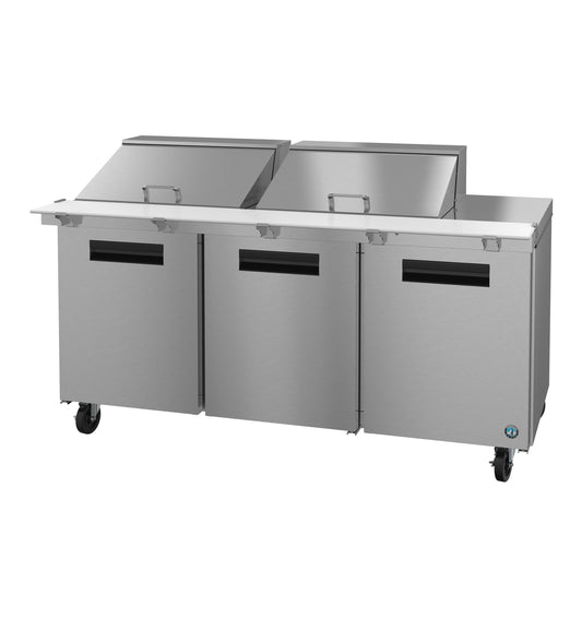 Hoshizaki SR72B-24M Three Section Stainless Doors Mega Top Prep Table Refrigerator