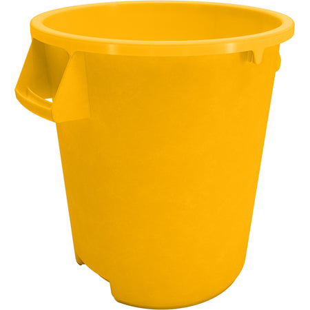 Sparta 84101004 10 Gallon Yellow Round Polyethylene Bronco Waste Bin Trash Container
