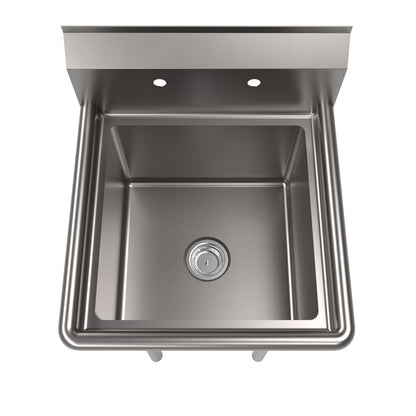 BK Resources BKS-1-18-12S One Compartment Stainless Steel Sink 18X18X12D No DB w/ Legs & Bracing