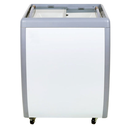 Omcan 46492 26" Ice Cream Display Chest Freezer with Flat Glass Top