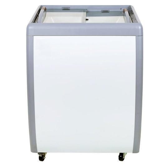 Omcan 46492 26" Ice Cream Display Chest Freezer with Flat Glass Top