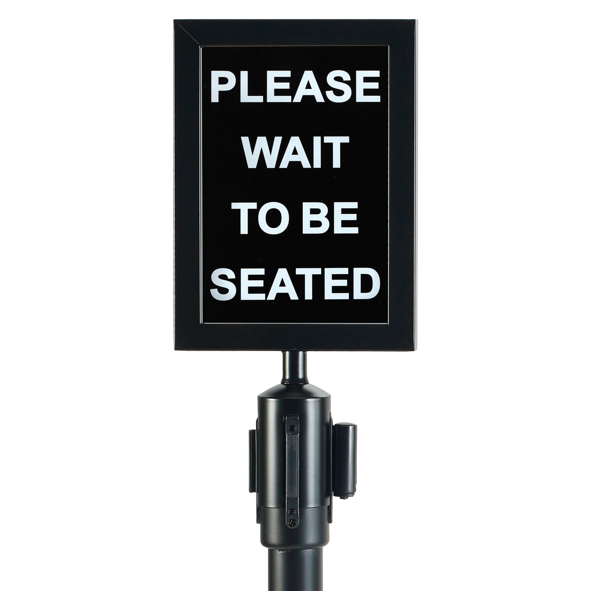 Winco CGSF-12K Black Stanchion Top Sign Frame