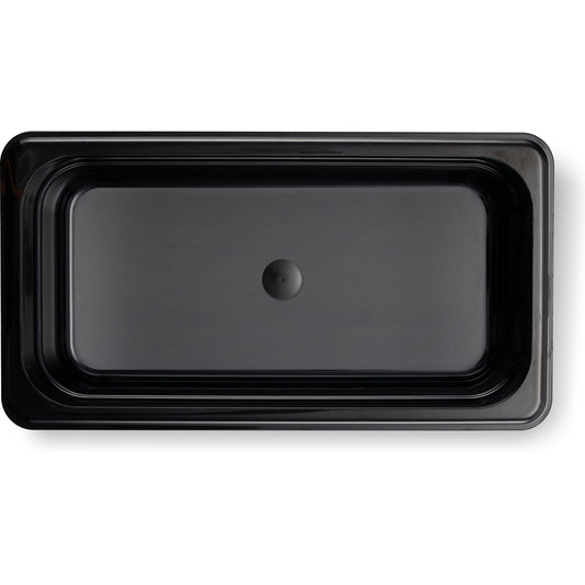 Carlisle 3086003 1/3 Size Black High Heat Plastic StorPlus Food Pan, 2.5" Deep
